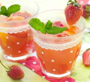 Minty Strawberry Lemonade