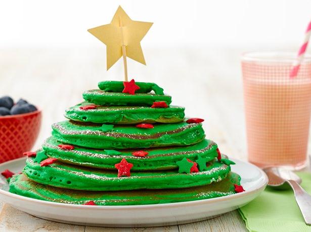 Christmas Tree Stack Pancakes recipe
