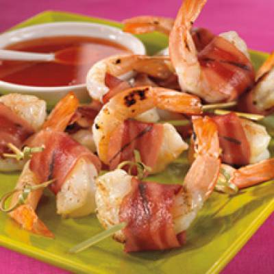 Broiled Bacon Wrapped Shrimp
