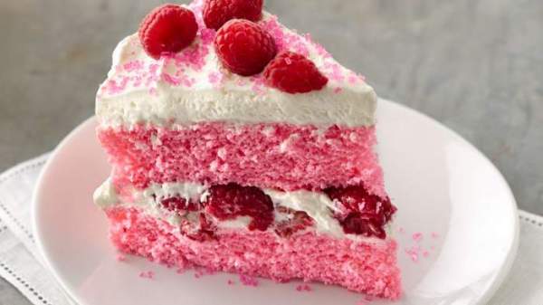 Hot Pink Raspberry and Cream Cake recipe