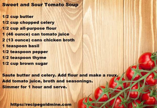 Sweet and Sour Tomato Soup