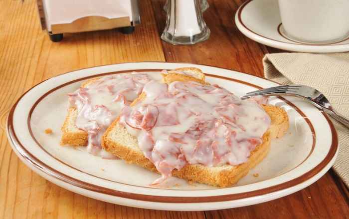 Creamed Chipped Beef over Toast recipe