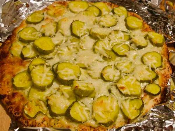 Garlicky Dill Pickle Pizza
