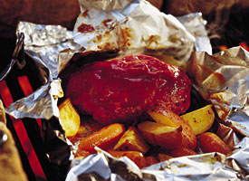 Grilled Meatloaf Meal Packets