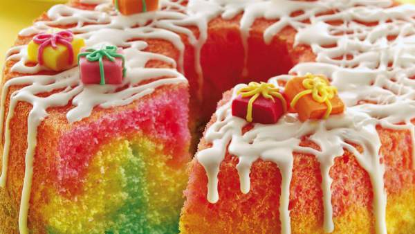 Rainbow Angel Cake recipe