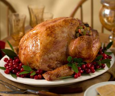 Roast Turkey with Cranberry Orange Glaze