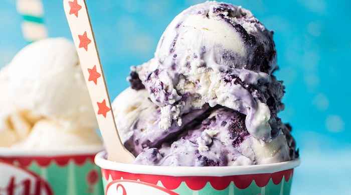 Blueberry Mascarpone Ice Cream
