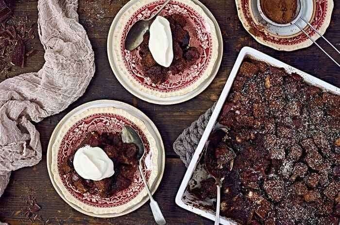 Dark Chocolate Bread Pudding recipe