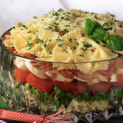Layered Picnic Pasta Salad