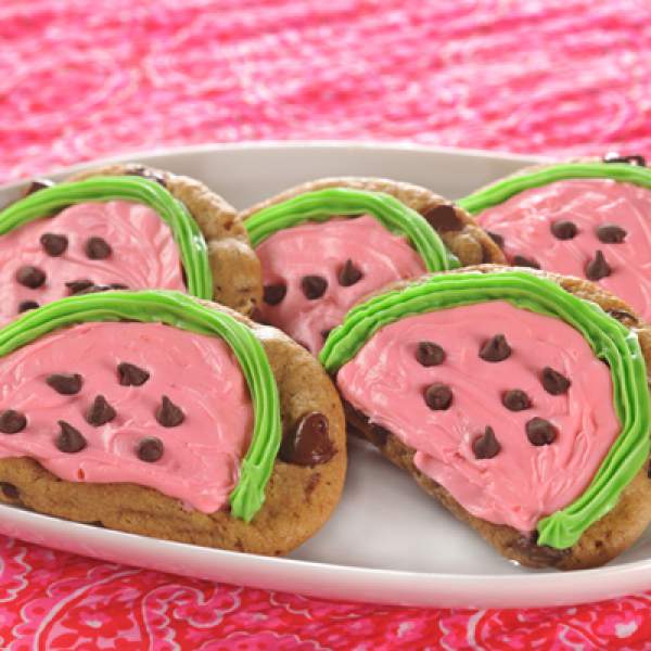 Chocolate Chip Watermelon Cookies