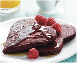 Cocoa-Kissed Red Velvet Pancakes