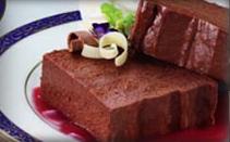 Chocolate Pate with Cranberry Coulis