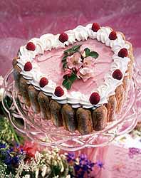 Red Raspberry Ice Cream Cake