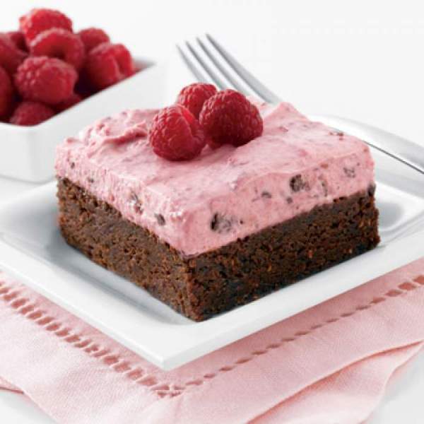 Chocolate Raspberry Brownie Mousse Delight recipe