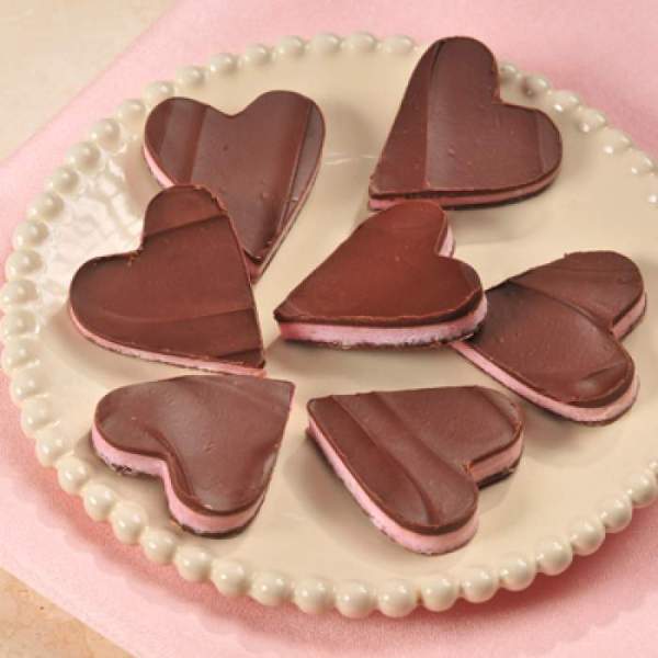 Fancy Chocolate Mint Hearts recipe
