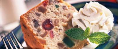 Fruitcake with Wisconsin Mascarpone Chantilly