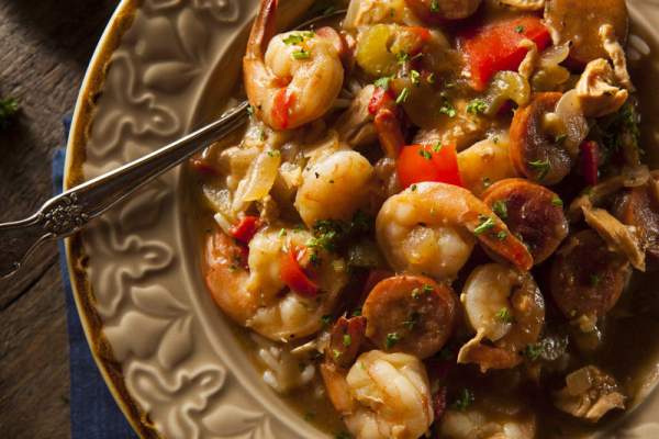 Shrimp and Sausage Gumbo with Rice