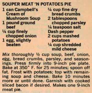 Souper Meat 'n' Potatoes Pie