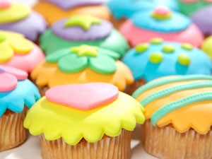 Cupcakes with Fondant